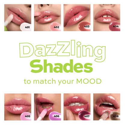 Dazzle Glow Crystal Clear Lip Gloss - Hydrating Lip Gloss - Non Sticky - Colored - Moisturizing - №404 You Can