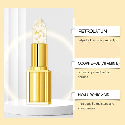 Color-Changing Gold Foil Lip Balm
